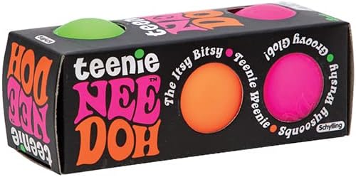 NeeDoh Teenie Sensory Fidget Toy 3 Mini Groovy Globs in Assorted Colors Ages 3 to Adult Pack of 1